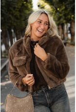 21Jewelz Fluffy jas - bruin