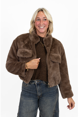 21Jewelz Fluffy jas - bruin