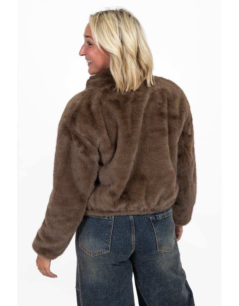 21Jewelz Fluffy jas - bruin