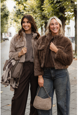 21Jewelz Fluffy jas - taupe