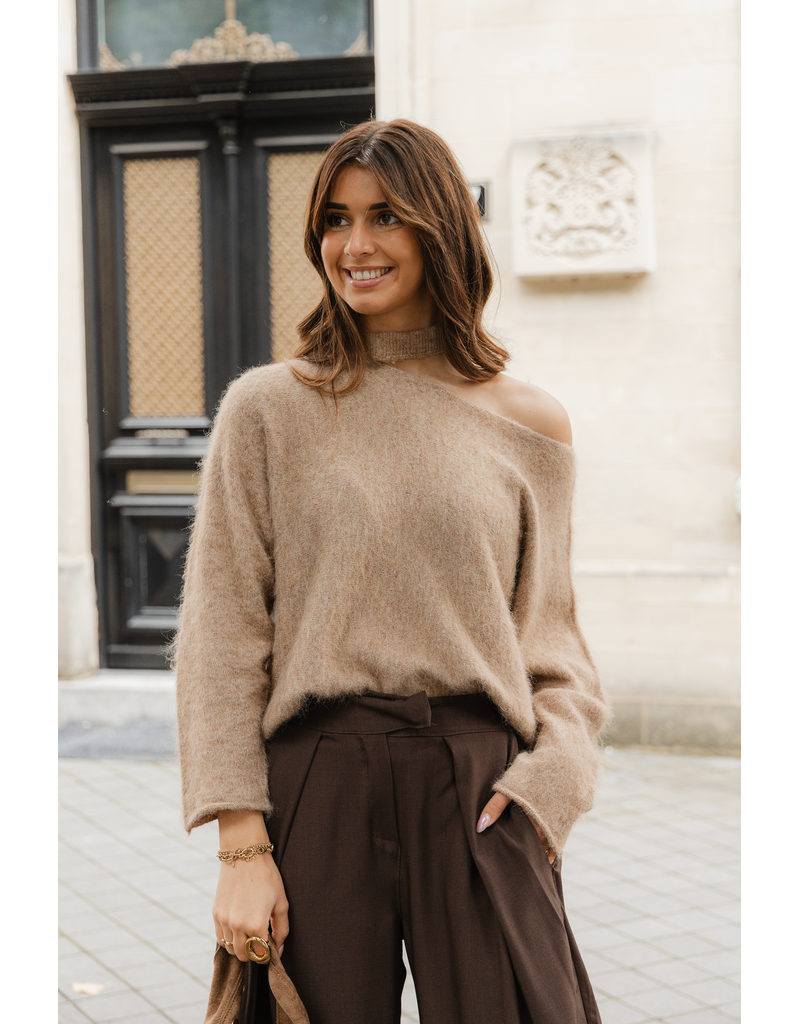 21Jewelz One shoulder trui - camel