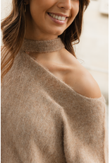 21Jewelz One shoulder trui - camel
