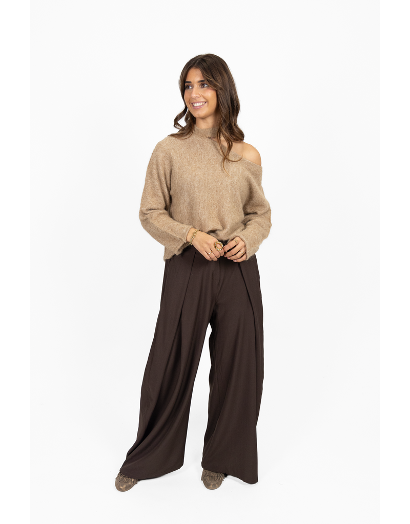 21Jewelz One shoulder trui - camel