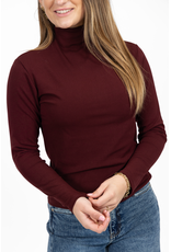 21Jewelz Effen longsleeve met col - bordeaux