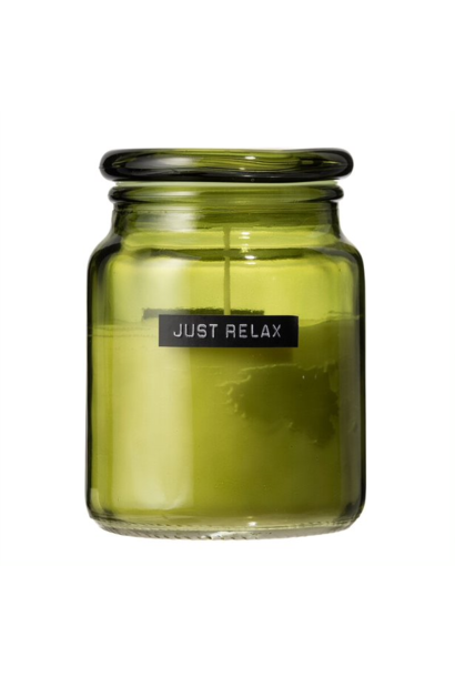 Big fragrance candle fresh linen 'JUST RELAX'