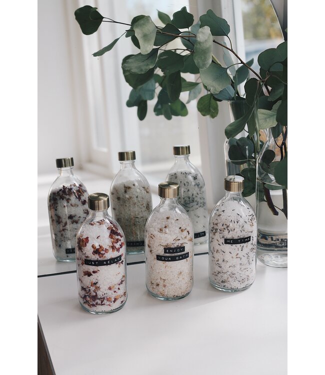 Badesalz -  Lavendel 500ml mit Messingkappe