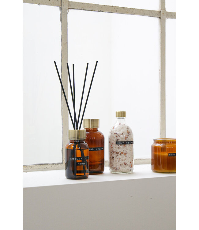 Maxi Geurstokjes - Cedarwood 500ml met Messing ring