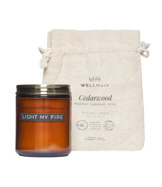 LIGHT MY FIRE Medium scented candle Cedarwood - messing cap