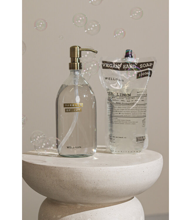 Hand soap - Fresh Linen 1L with Brass pump