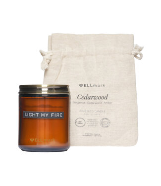 LIGHT MY FIRE Medium geurkaars Cedarwood - messing dop