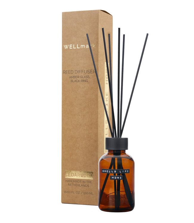 Maxi reed diffusers 500ml cedarwood - black ring