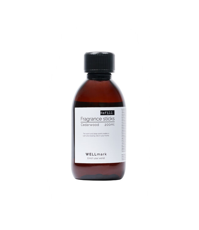Refill geurstokjes 200ml cedarwood