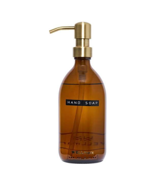 Handzeep 500ml bamboe - messing pomp