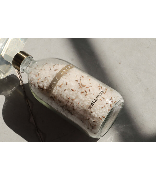 Badesalz - Lavendel 500ml mit Messingverschluss