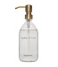 Gepersonaliseerd afwasmiddel 500ml bamboe - messing pomp