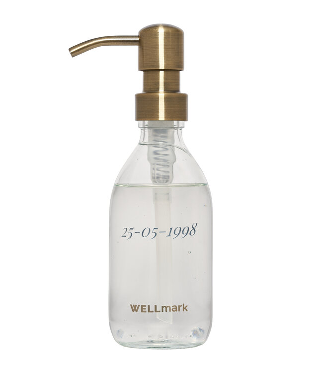 Gepersonaliseerde handzeep 250ml frisse linnen - messing pomp