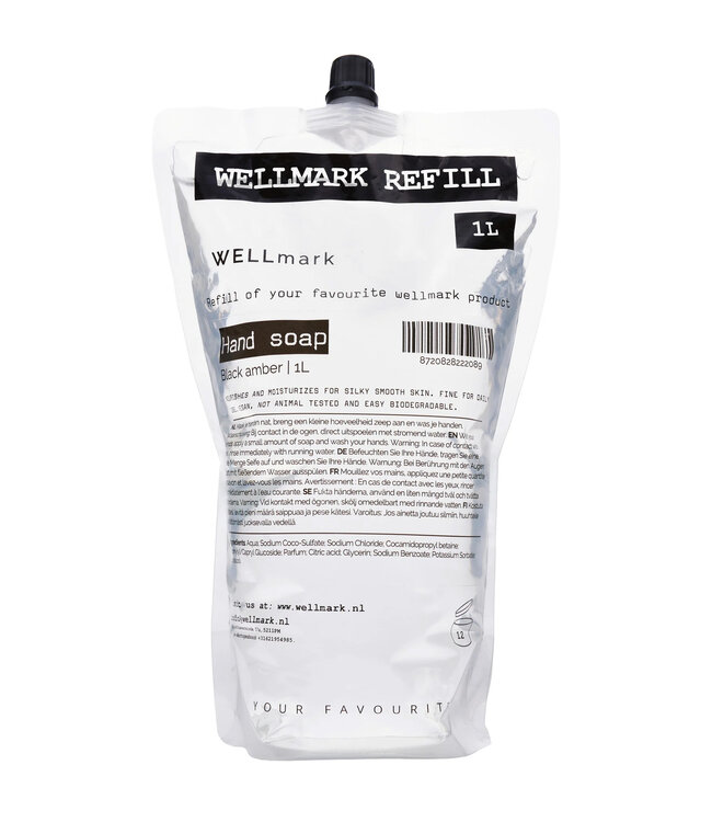 Hand soap - Dark Amber 500ml with Black pump including refill 1L