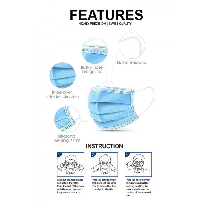 3 Layer Disposable Face masks | HZX