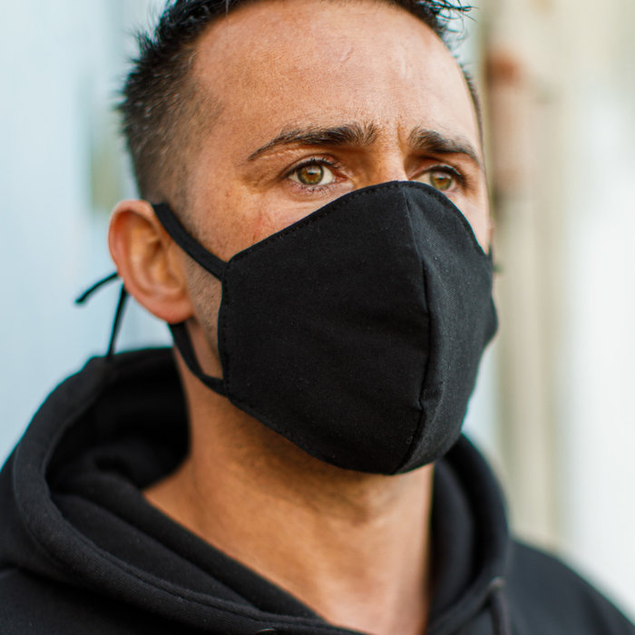 Washable Facemask |  Black | Streetwear  M08| Soft Cotton | Single pack