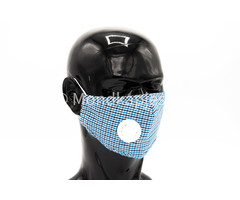 Stoffen Mondkapje | Geruit Blauw | 1x