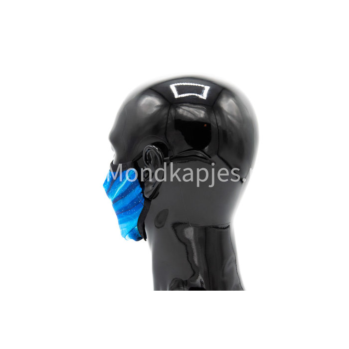 Washable Facemask |  Blue Space | AP15 | With valve | Single pack