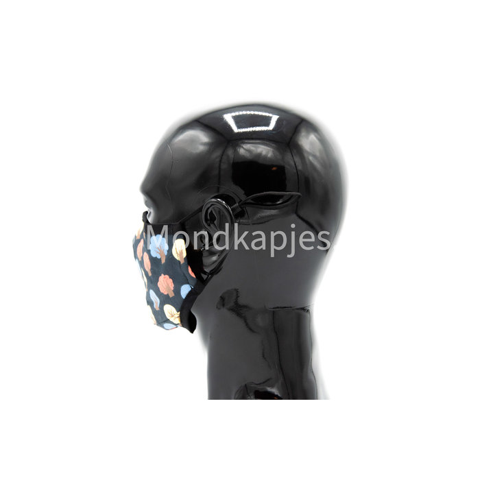 Washable Facemask |  Black | Funny Trees | AP | With valve | Single pack