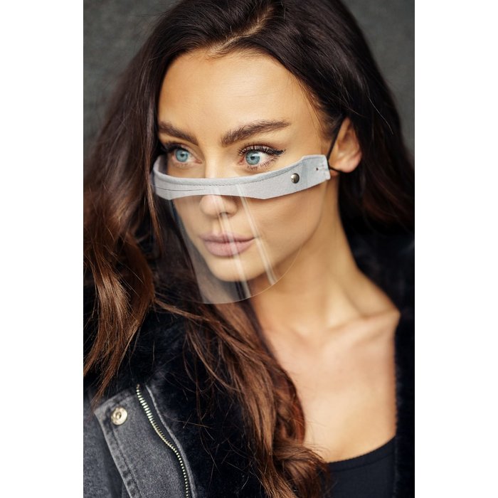 Face Shield - Mondscherm  | Street wear | Mini Shield Creme Grijs