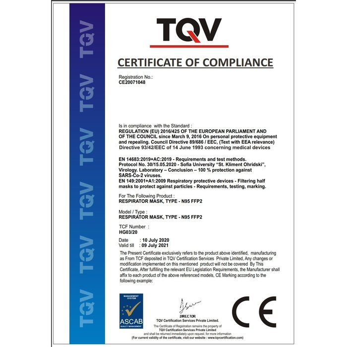 FFP2 5 Laags Medisch Mondmasker Wit | HG | kwaliteitsmaskers