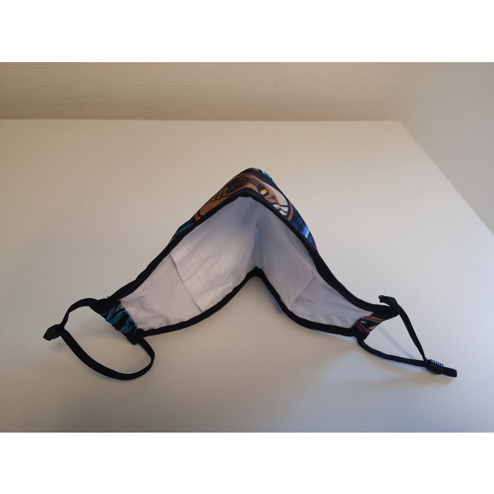 Washable Facemask |  Cartoon Art | AP | With valve | Single pack