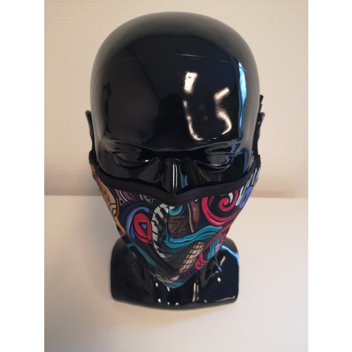 Washable Facemask |  Cartoon Art | AP | With valve | Single pack