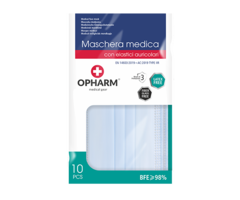 10 Masques faciaux médicaux IIR bleus | UE fait