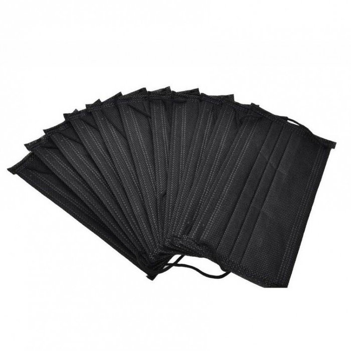 10 pieces of black IIR Medical face masks produced in Europe