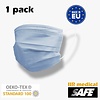 1x IIR Chirurgische medizinische Maske Blau - Made in EU