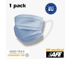 1x IIR Surgical Medical Mask blue- Made in EU