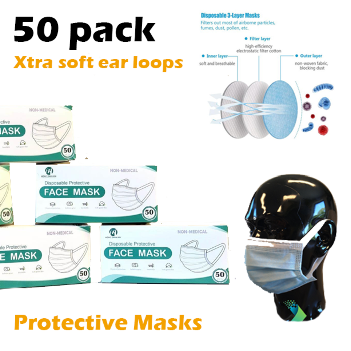 3 Layer Surgical Masks Budget | HZX | Dispenser Box