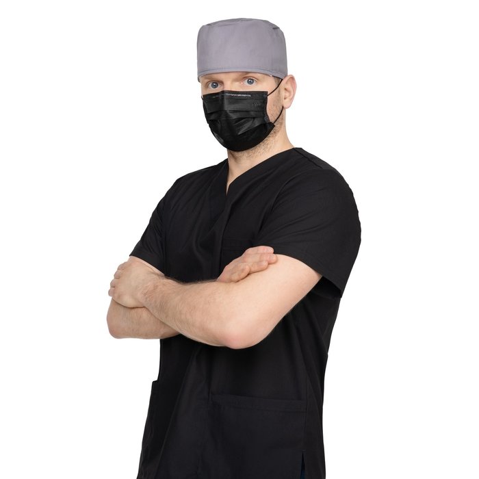 IIR surgical medical masks BLACK - Made in EU
