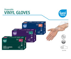 Guantes de examen de vinilo 100 piezas