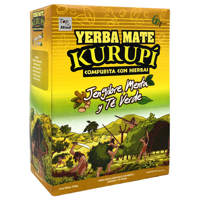 Kurupi Yerba Mate Kurupí Jengibre Menta (Gember en Munt) - 500g