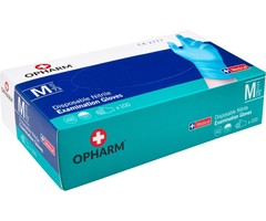 100 Guantes Opharm nitrilo azul