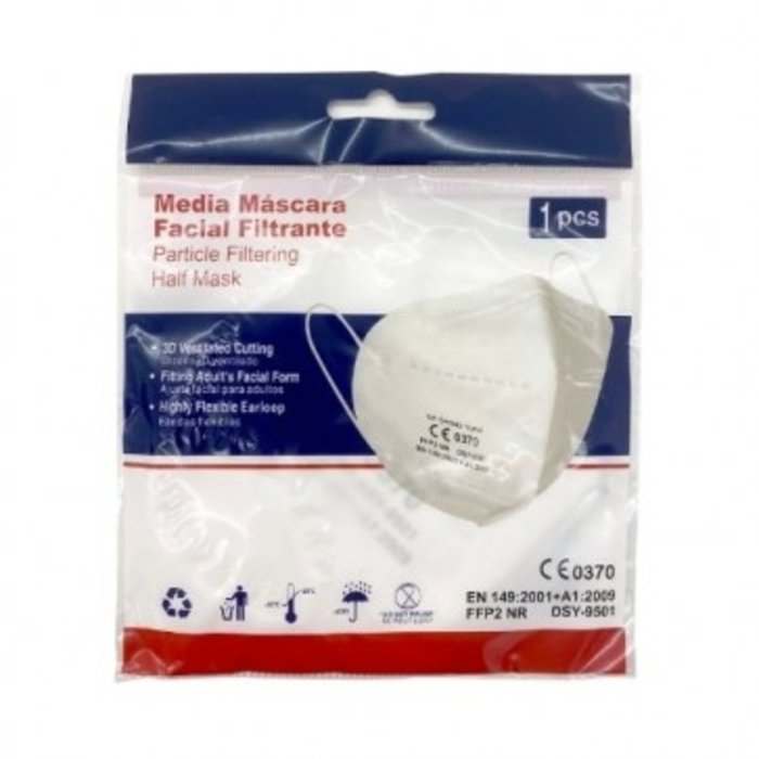 FFP2 Masque buccal emballé individuellement Blanc