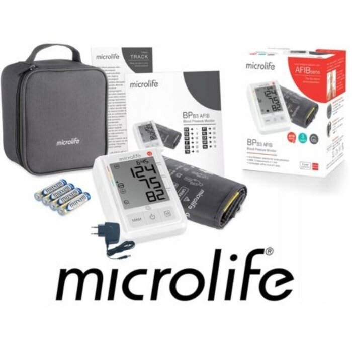 Microlife BP B3 AFIB - Automatische bloeddrukmeter + gratis voeding