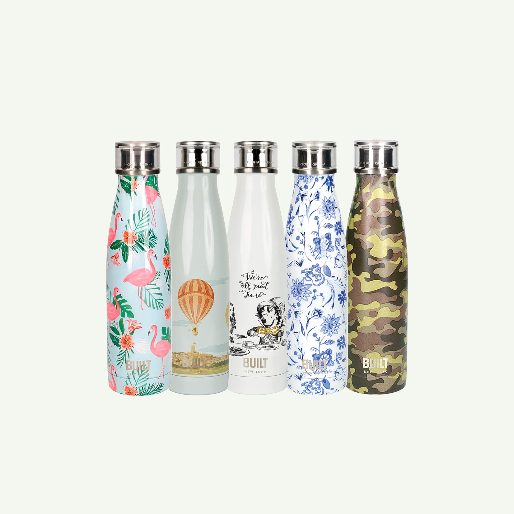 Built Built 'perfect seal' double-walled waterbottle (Design) - 480ml