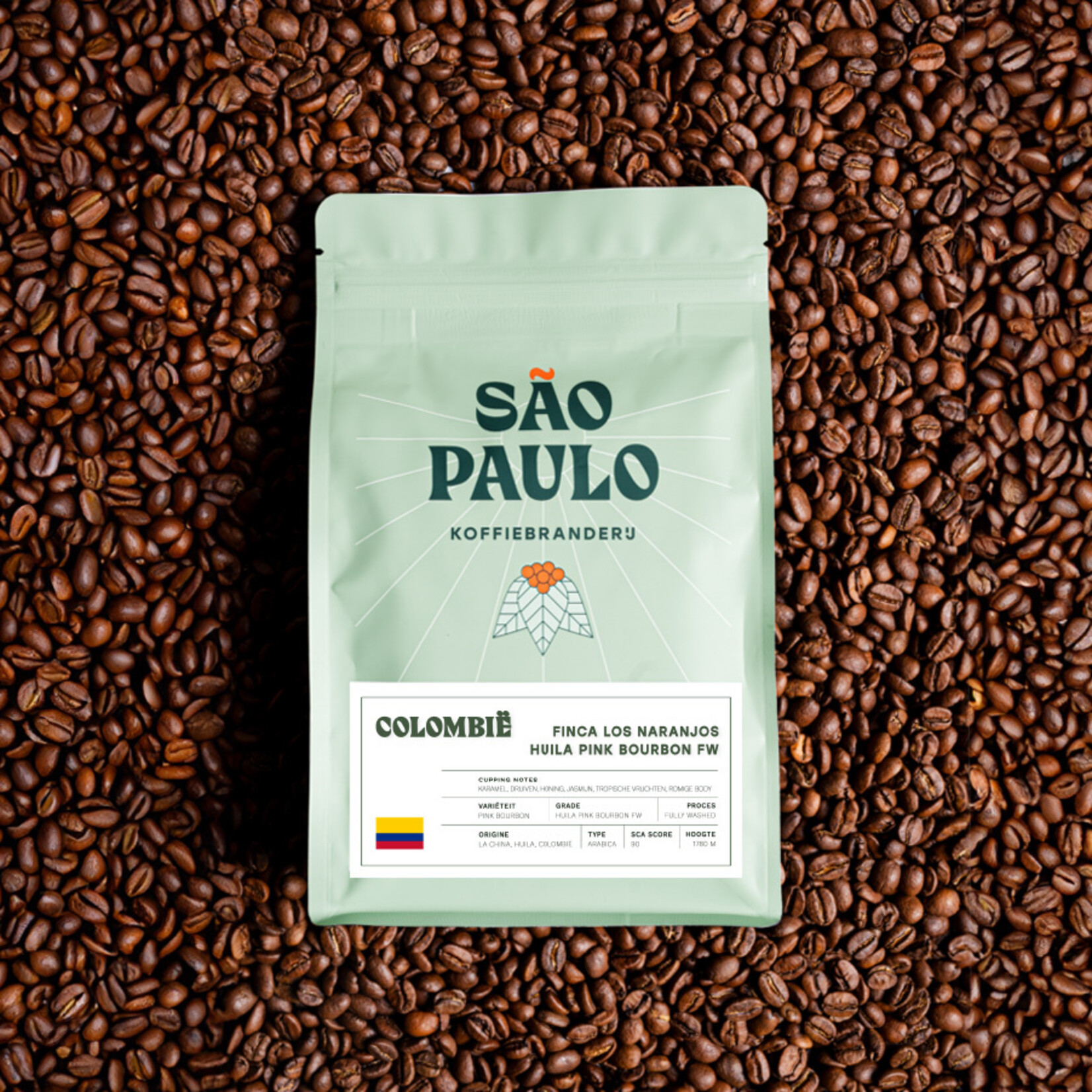 Koffiebranderij Sao Paulo Colombia 'Finca los Naranjos' Fully Washed Pink Bourbon