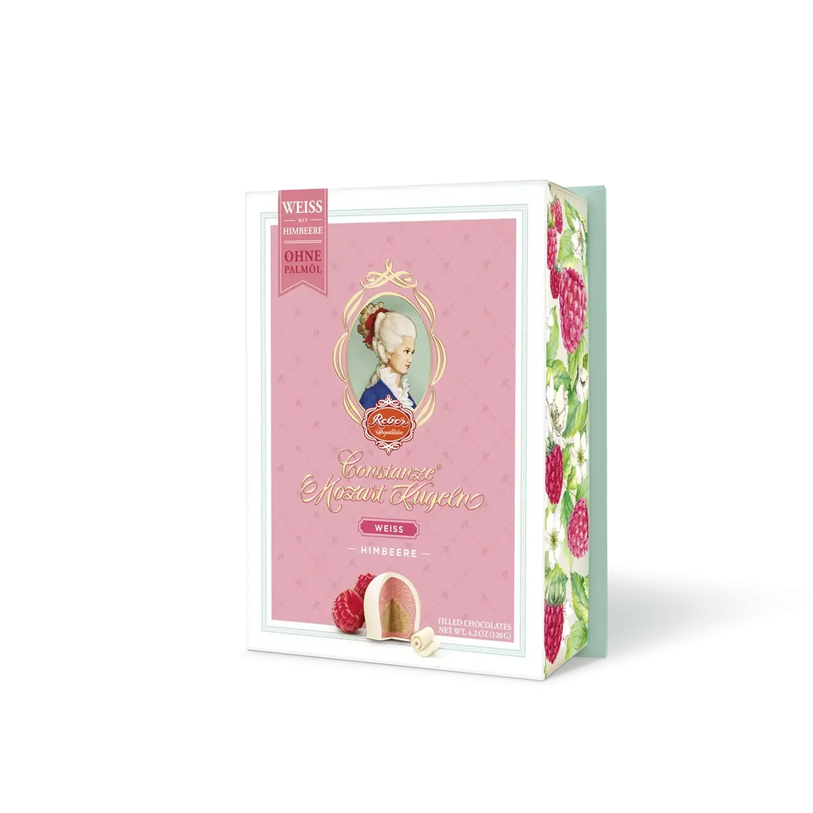 Reber Reber 'Constanze Kügeln witte chocolade met framboos' - 6 stuks