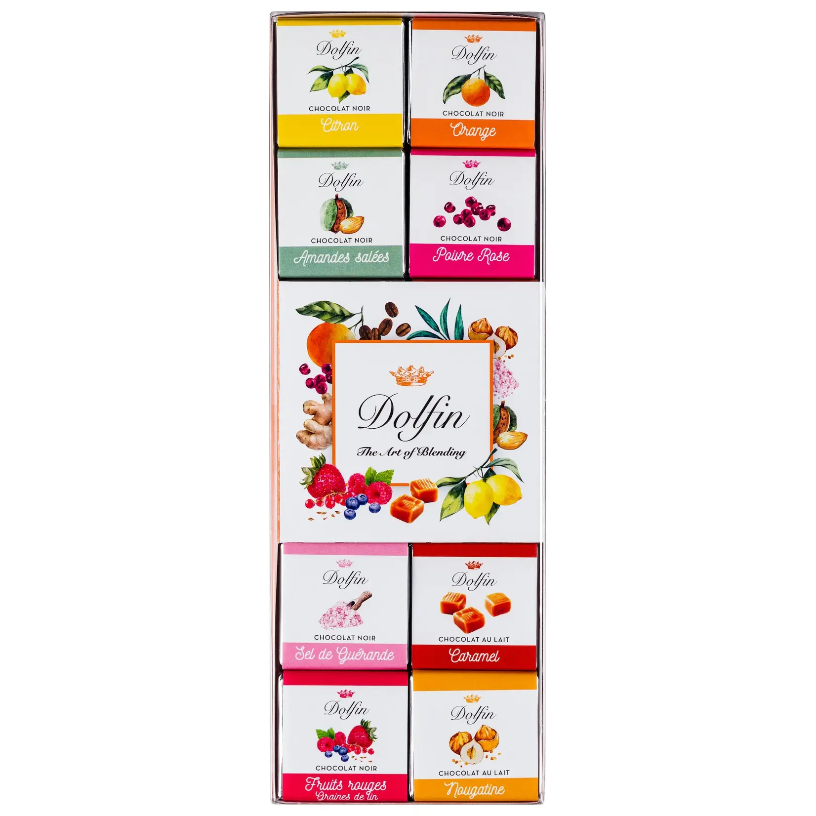 Dolfin Dolfin ‘Assortiment van 24 chocolade tabletjes’