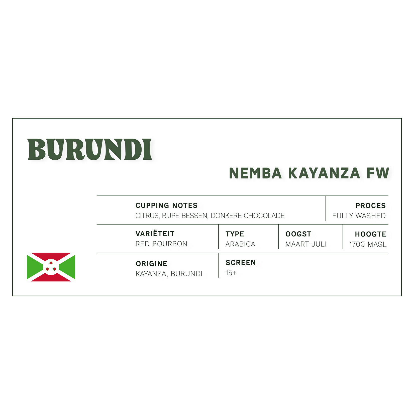 Koffie Burundi 'Nemba Kayanza FW'