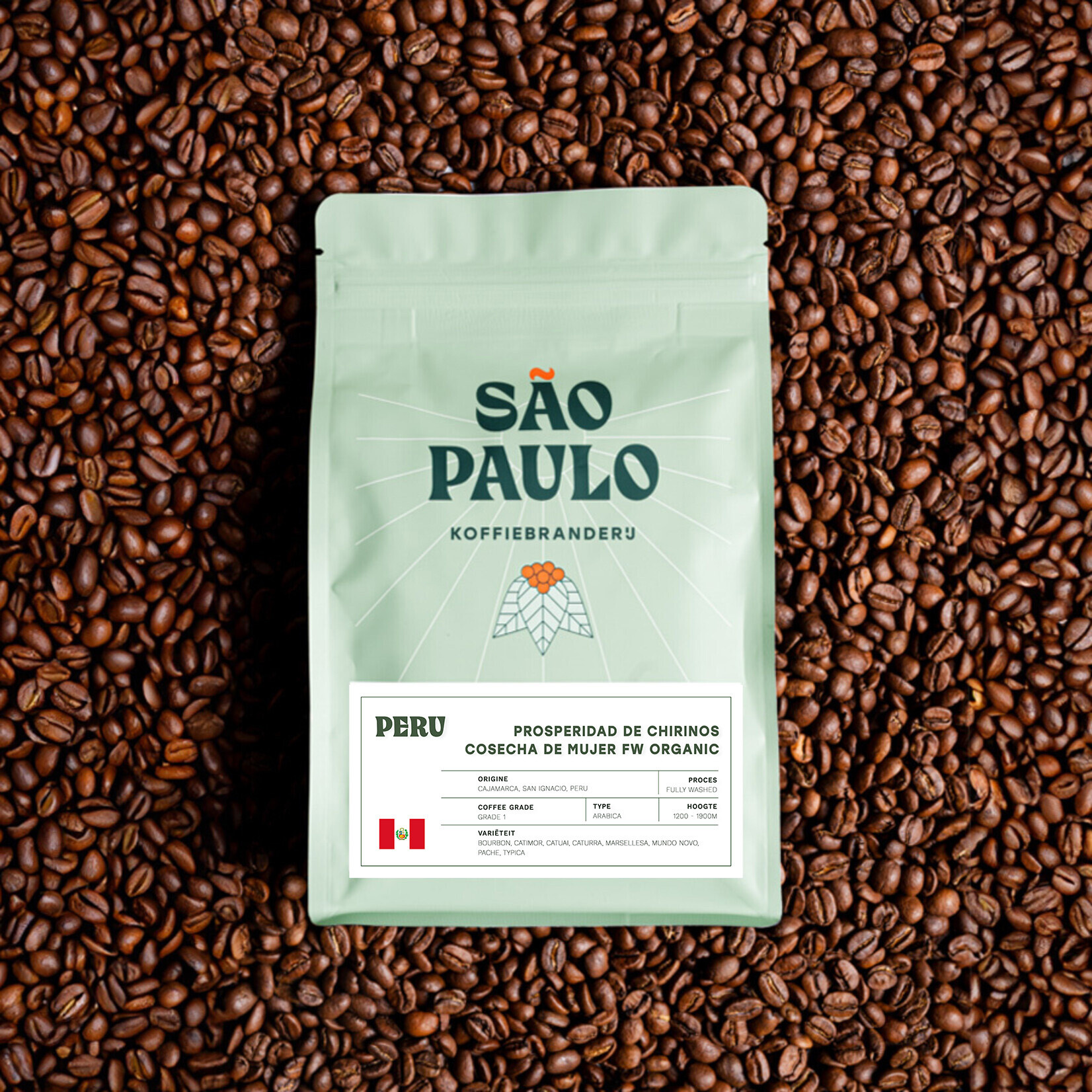 Koffiebranderij Sao Paulo Peru Cajamarca Bio 'Prosperidad de Chirinos'