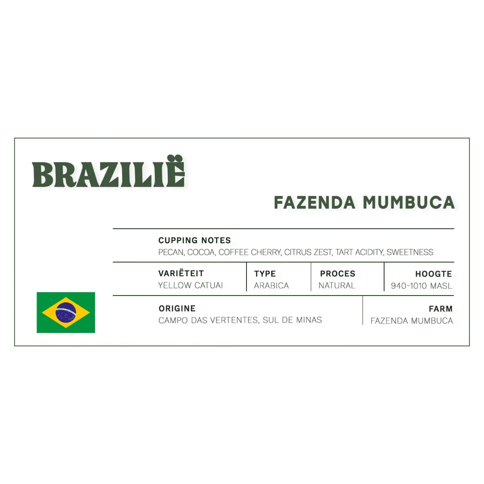 Koffiebranderij Sao Paulo Brazilië Fazenda Mumbuca