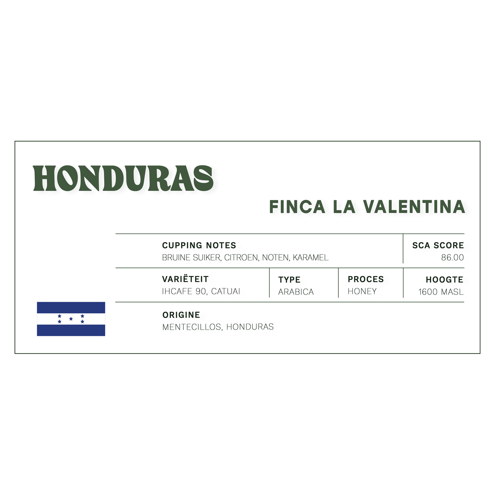 Koffiebranderij Sao Paulo Honduras Finca La Valentina
