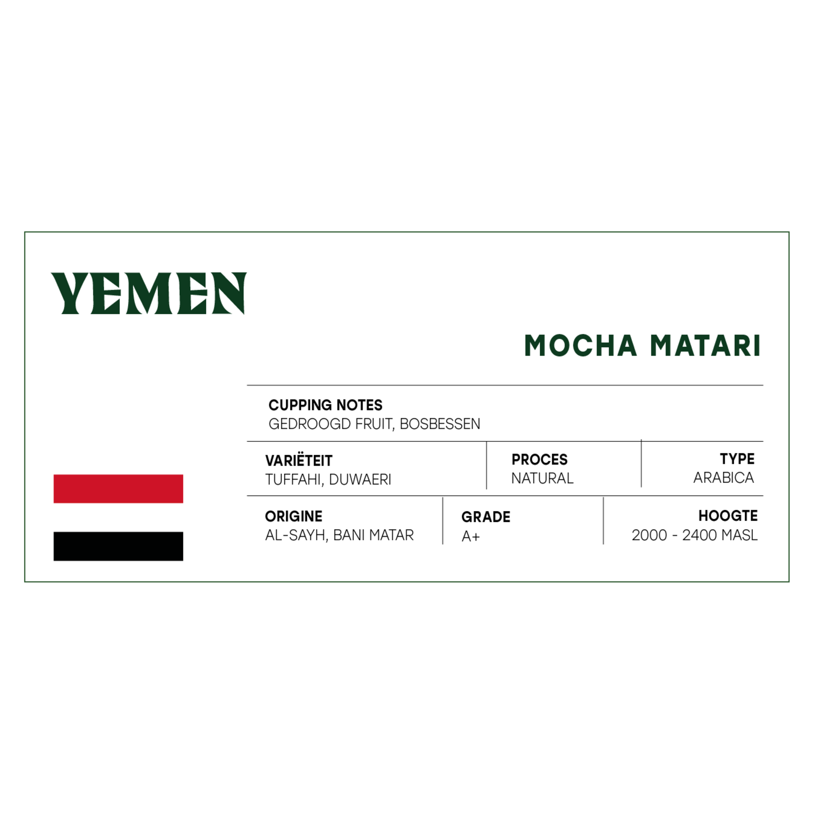 Koffie Yemen Mocha Matari